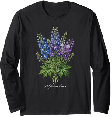Delphinium pianta Illustrazione Delphinium elatum Maglia a Manica