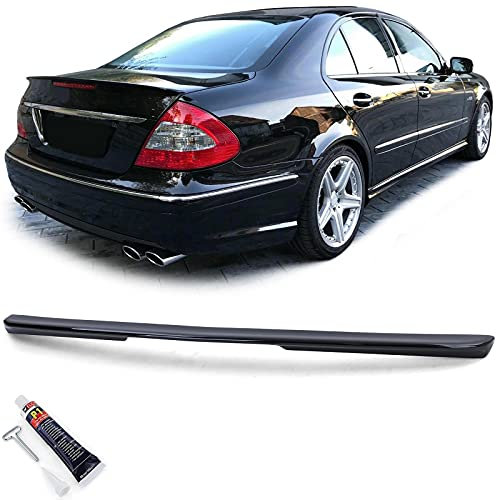 Sport Heckspoiler Lippe Schwarz Glanz mit ABE für Mercedes E W211 Limo 03-08