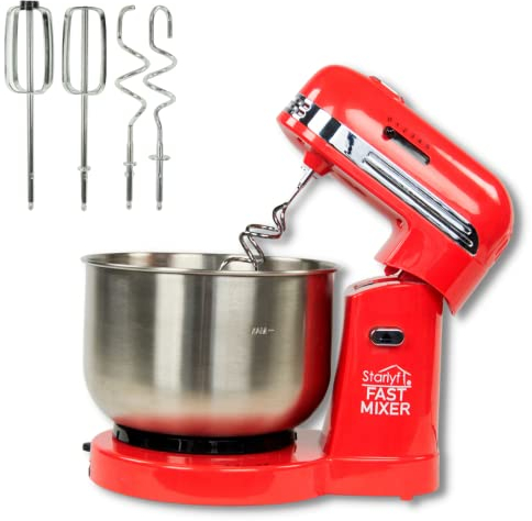 STARLYF Fast Mixer, Electric Kitchen Mixer, 5 Speed/Kitchen Electric Food Mixer, For Baking With Bowl, Easy to clean, Knead like a PRO, Low Consumption