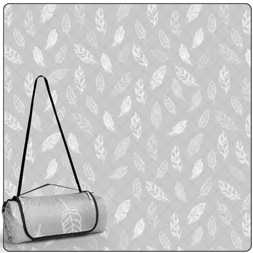 DEWUR Coperta Picnic Impermeabile Lavabile Plaid Pic Nic Telo Picnic Telo Campeggio (200 x 200 cm, Grigio)