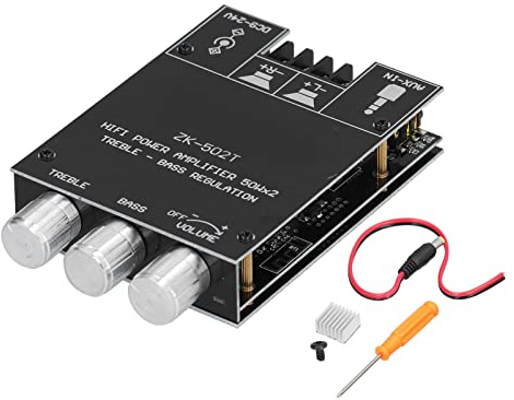 Power Amplifier Board Module Bluetooth Stereo Dual Channel AMP mit Höhen‑ und Bassregelung für ZK‑502T