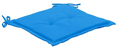 Gecheer 6 STK. Gartenstuhl Kissen Sitzkissen Stuhlkissen Outdoor Gartenstuhlkissen Garten Sitzpolster Set für Rattanstühle Stuhlauflage Stuhlkissen Blau 50x50x3 cm Stoff