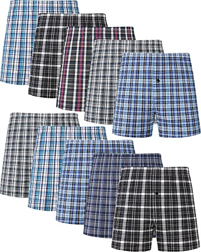 JupiterSecret Calzoncillos Hombre Boxer Calzoncillos Hombre Tejido Calzoncillos Algodon Hombre Boxer Hombre Pack Bóxer Hombre Americanos Paquete 10 Unidades, 2XL