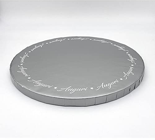 Vassoio Sottotorta ARGENTO 50 cm in polistirolo rivestito