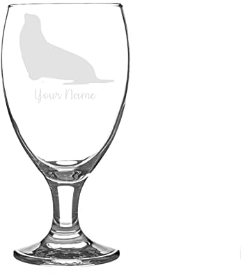 Personalised Seal Craft Beer Snifter Glass Animal Gift for Him for Her