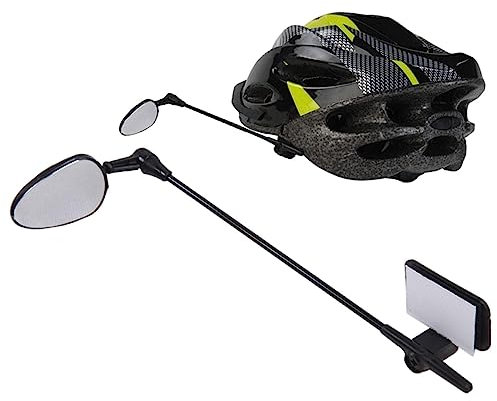 Moxeupon Fahrradhelmspiegel | Helme Sicherheitsrückspiegel für Fahrrad | Verstellbarer, Leichter Sicherheits-Rückspiegel für Helme für Elektrofahrräder, Rennräder, Fahrräder, Motorräder