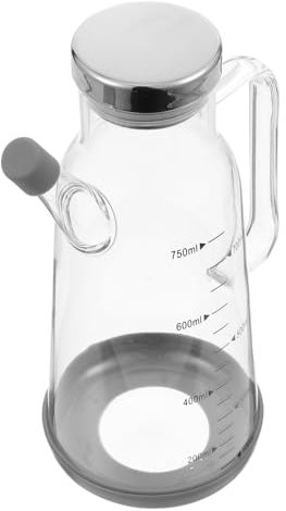 Zerodeko Transparente Glasölflasche Mit Skala Edelstahl Ausgießer Für Öl Essig Sojasauce Vielseitig Einsetzbar Küchenbehälter Praktische Dosierung Leicht Zu Reinigen
