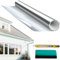 LETTERASHQP Lámina de espejo para ventana, protección visual, plata, 40 x 200 cm, autoadhesiva, lámina protectora solar opaca para casa o oficina