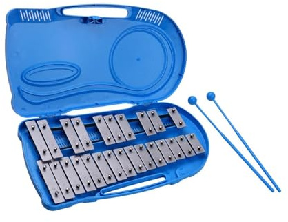 Professional Xylophone 25 Töne Glockenspiel Xylophon Schlaginstrument Lehrinstrument Mit Kunststoffkoffer 2 Schlägel