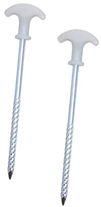 VANZACK 2 Stück Edelstahl Camping Zeltstifte Spiralförmige Zeltnägel Leicht Herausziehbares Design Für Outdoor Robust Und Widerstandsfähig Für Feuchten Und Harten Boden