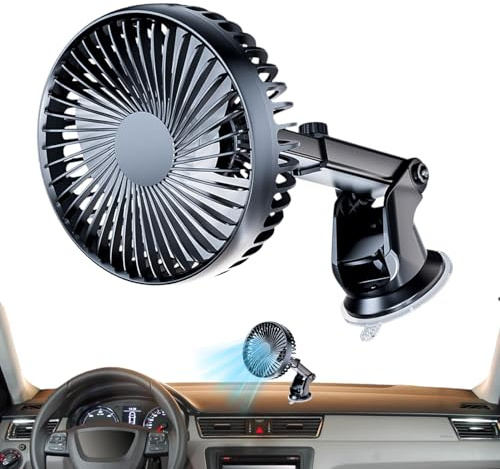 Stibtmr Ventilador de Succión para Automóvil y Campamento - Portátil Pequeño con Refrigeración Giratoria