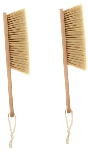 Baluue 2 Pièces Brosse de Nettoyage Balai Mini-Balai - enlever la Brosse s de Nettoyage plumeau goupillon radiateur Car Brush de lit pour canapé Bois Khaki