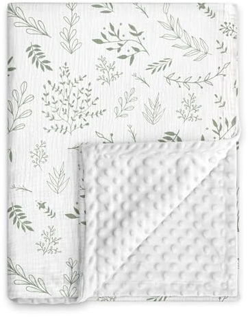 GLLQUEN BABY Muslin Baby Blankets for Boys & Girls, 2-Layer Toddler Blanket