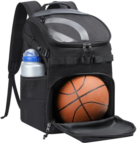 TRAILKICKER Basketball-Rucksack mit Ballschuhfach, passend für Fußball, Fußball, Volleyball, 27 l, multifunktionaler Sport-Track-Rucksack, Trainingsausrüstung, Tasche für Teamschule, Fitnessstudio