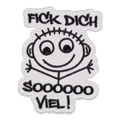 Aufnäher Aufbügler Fick Dich so viel lustige Fun Motive middlfinger Patches