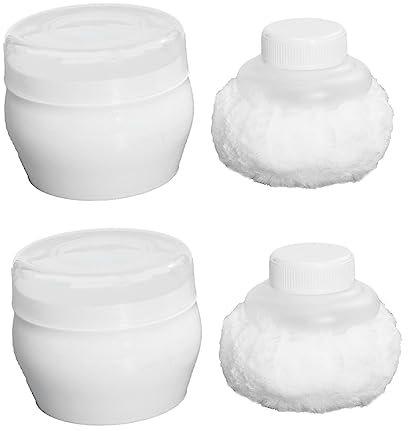 Veemoon 2sätze Puderquaste Für Kleinkinder Und Junge Mädchen Mit Griff Für Körper Und Flusen Nach Bad Plüsch Pulver Puff Für Neugeborene