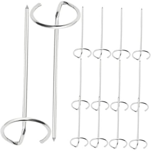 PAMINGONO 12pezzi Spiedini Inossidabili Per Barbecue Skewers Resistenti Per Grigliate Aria Compatibili Con Elettrici e Bbq Per e Picnic