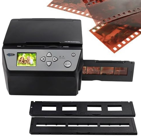 JOSBY Scanner per Diapositive da 22 MP, converte Diapositive/Negativi da 35 mm (135, 110, 126) in Foto digitali JPG, Scanner per pellicole ad Alta risoluzione da 2,4 Pollici, Supporta l'uscita USB