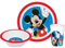 Juego de vajilla de 3 piezas de Mickey Mouse para niños, plato de polipropileno reutilizable, cuenco y taza para niños, apto para microondas y lavavajillas, para comidas a partir de 4 años