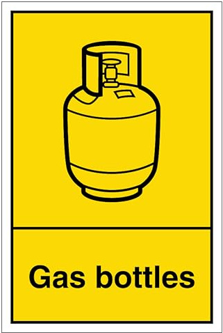 V Safety WRAP – Gas Bottles Recycling Hinweisschild, 300 x 400 mm, 1 mm Hartplastikschild