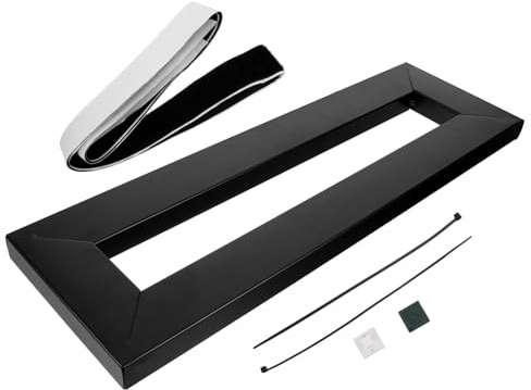 FRCOLOR Leichtes Gitarreneffektpedal Board aus Legierung mit Haken und Selbstgemachte Installation für Recording Studios und Performances Schwarz
