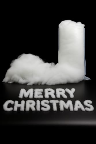 AXKIIN Künstlicher Schnee 140 g – Flauschige Schneewatte Deko, Fake Clouds Schnee Baumwollfaser für Weihnachtsbaum, Weihnachtsdorf, Krippe, Winterdeko, Indoor Schneelandschaft