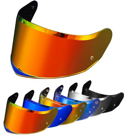 PSLER Visière de Casque pour LS2 Stream II FF808 - Visière Teintée Casque de Moto Accessoires de Remplacement(Or Foncé Rouge)