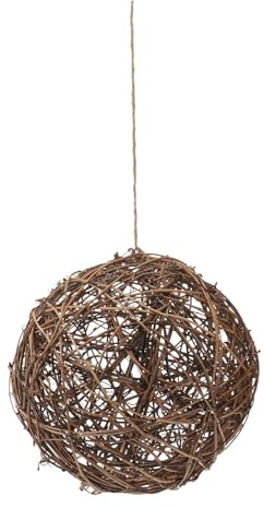 VALICLUD Wildvogel Nistmaterial Rattan Kugel 20cm Vogelnest Selbstgemacht Vogelnestmaterial für Draußen Garten Vogelzubehör
