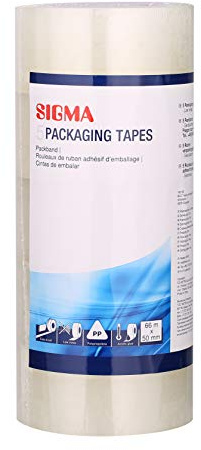 Sigma Cinta Adhesiva Tapes 5 Rollos Transparente Paketklebebänder Multipack