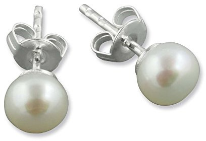 Rivelle Damen Süßwasser Perlenohrringe 6,5 mm creme Exclusive Ohrstecker echte Perlen