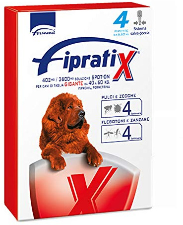 Fipratix - Desparasitante Perros, Antiparasitario para pulgas, garrapatas y Mosquitos en pipetas para Perros pequeños