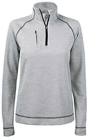 Cutter & Buck Chambers Half Zip Ladies, Größe:L, Farbe:Grey Melange
