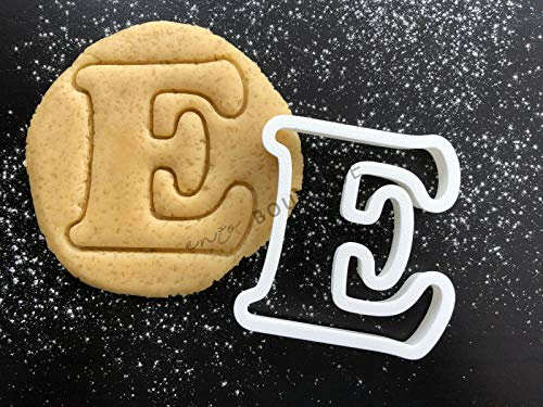 Alphabet Letters 3 Sizes Cookie Cutters Fondant Cake Decorating (Letter E, 3)