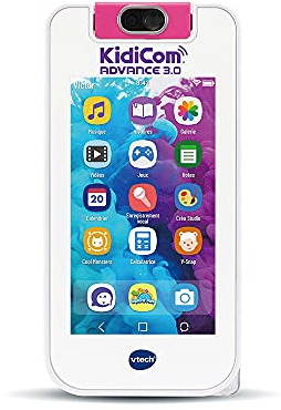 VTech 541155 KidiCom Advance 3.0, Portable Enfant sans Forfait Sécurisé - 6/12 Ans - Version FR, Rose
