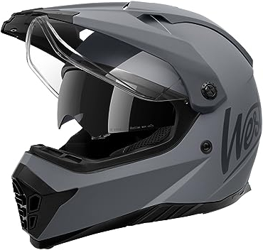 Westt Motocross Helm Crosshelm MTB Motorradhelm Integralhelm Helm Motorrad Enduro Quad Helm mit Visier und Sonnenblende für Erwachsene ECE 22.06 Zertifiziert