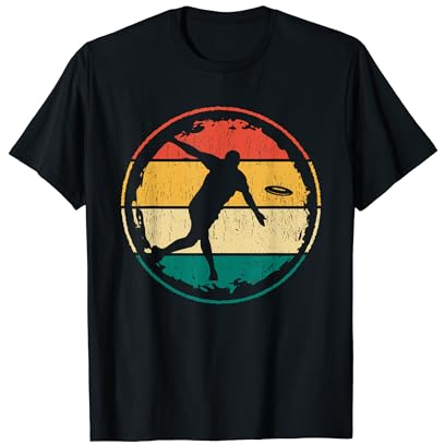 Disc Golf Spieler Retro fliegende Discgolfer T-Shirt