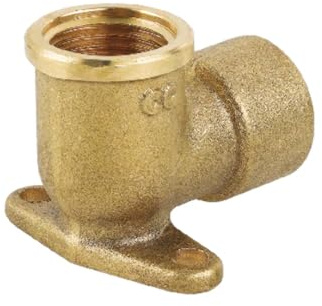 GOMITO FF CON FLANGIA IN OTTONE GIALLO 3/4