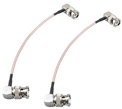 urcianow 2 Stk 15 CM RG316 BNC 90° Winkel Stecker zu Stecker Antenne Kabel | 50 Ohm