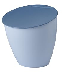 Mepal - Küchenabfalleimer Calypso - Kleiner Mülleimer mit Deckel - Komposteimer Küche - Ideal für die Küchenorganisation - Küchenhelfer und Spülmaschinenfest - 2200 ml - Nordic blue