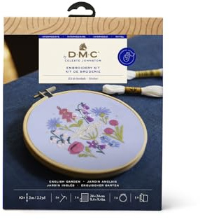 DMC English Garden (14.5cm) Cross Stitch Embroidery Kit - 1 Set