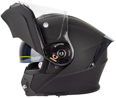 Klapphelm Motorradhelm Motorrad Helm mit Anti-Fog-Doppelvisier Motocross Integralhelm ECE/DOT Zertifiziert Rollerhelm Vollvisierhelm Racing Sturzhelm für Erwachsene Männer und Frauen