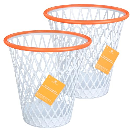 Basketball-Mülleimer, Abfalleimer, Basketball-Geschenk, 27,9 x 27,9 x 30,5 cm, Basketballkorb, Basketballhalter, Mülleimer, Basketballnetz, Abfallkorb für Büro, Schlafzimmer, Fitnessstudio, Sportparty
