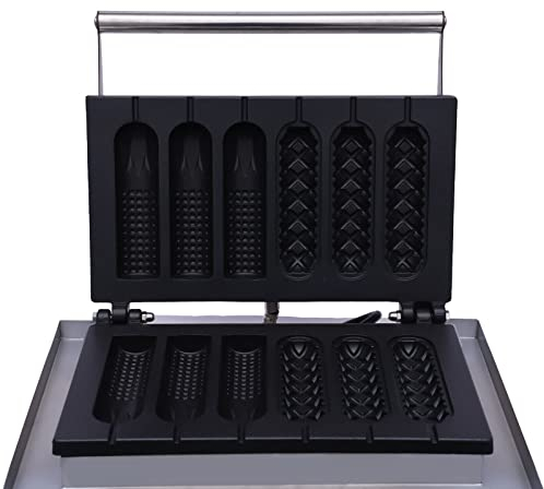 Piastra per waffle in acciaio inox 1500 W elettrico Macchina Waffle Commerciale Waffle Piastra 6 Grid Machine Per Panifici Famiglia Ristoranti 50-300 ℃
