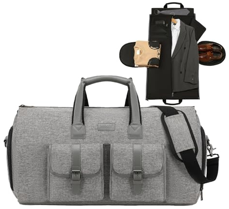 Sunborls 2-in-1 wandelbare Kleidersäcke für Reisen, Damen, kommerzielle Anzugtasche, Handgepäck, Duffle-Taschen für Reisen