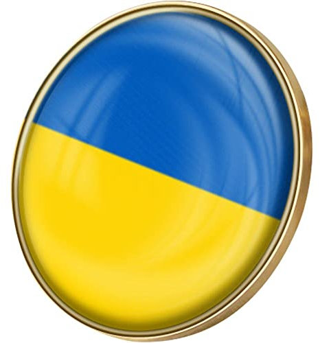 Broschennadeln Ukraine-flagge, Runde Ukrainische Nationalflagge, Anstecknadeln Für Kleidung, Pullover, Hemd, Anstecknadel