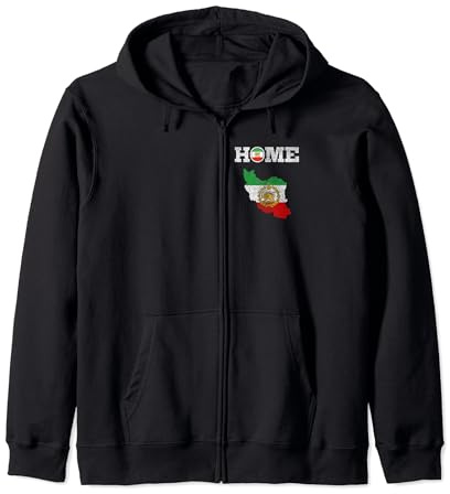 Iran Lion Sun Flag,Iran,Persian,Iran map,Flag of Iran. Zip Hoodie