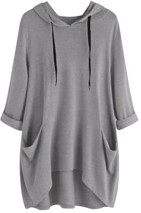 Damen Tshirt Elegant Schick, Sale Angebote Pullover Mit Kapuze Und Tasche, Günstig T-Shirt Top Hemd Oberteile Leicht Und Luftig, Bluse Weich Bequem, Sonderangebot Shirt Top Casual Fashion