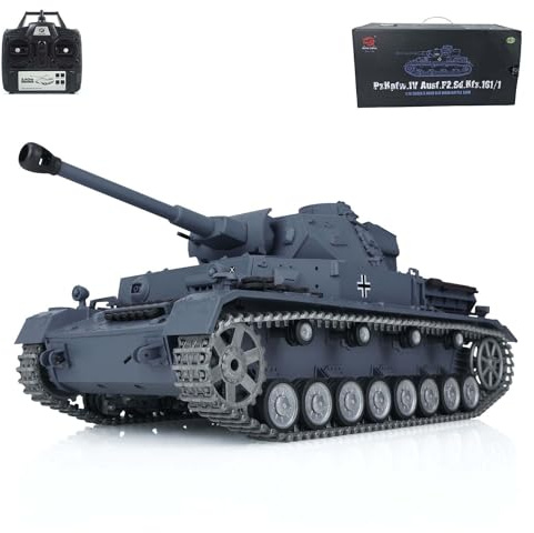 wheelfun 1/16 Henglong TK7.0 Ajustement Char IV F2 RTR RC Tank 3859 avec chaînes en métal et roues