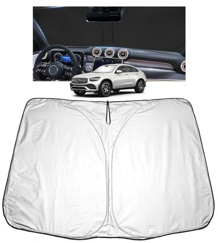 GAFAT Compatible con Mercedes Benz GLC X254 2023-2025 2026/ GLC X253 2016-2022 Parasol Interior, Parabrisas Protección Solar, Enfriamiento, Protección UV, Benz GLC Accesorios