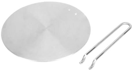 DECORNIJIA Plaque de Guidage Thermique Poignée Amovible, Diffuseur de Chaleur pour Induction en Acier Inoxydable Compatible et Poêles en Fer Casseroles en Céramique Plaque Électrique